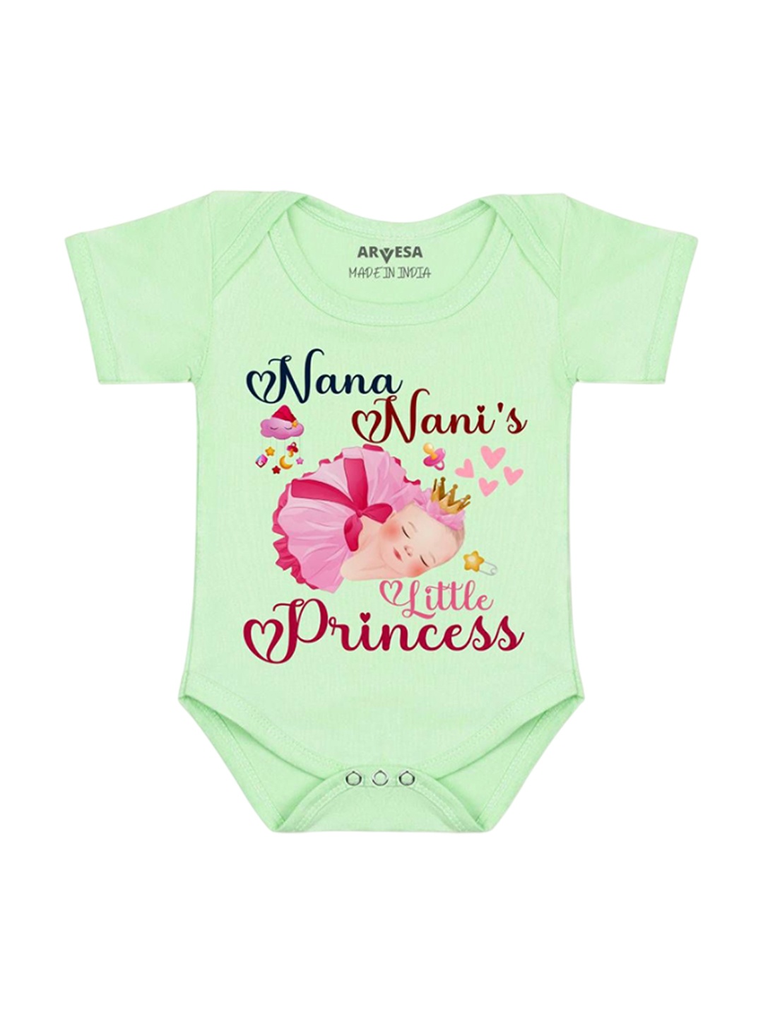 

Arvesa Infants Kids Printed Short Sleeves Romper, Green