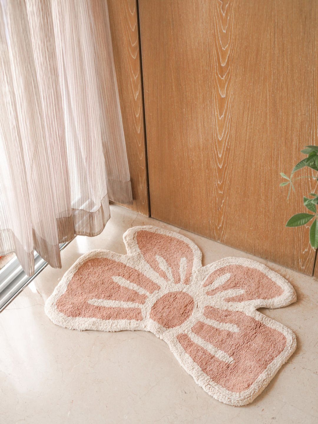 

HYPPY Rosette Pink & White Cotton Floor Mats