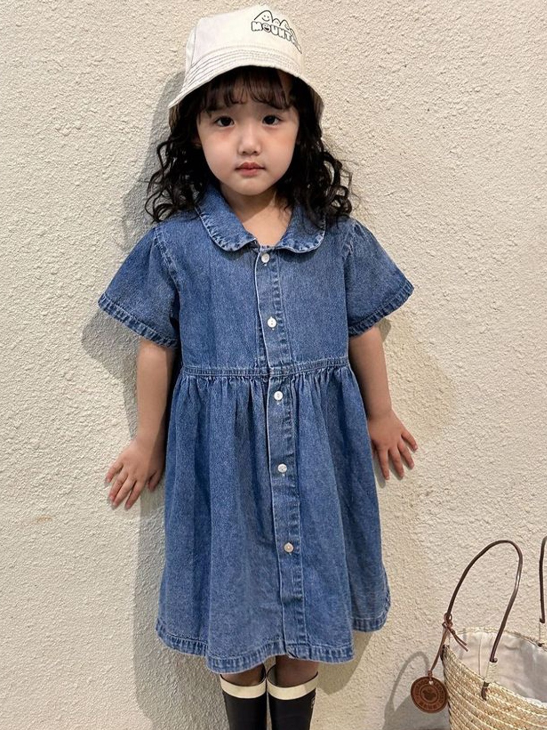 

LULU & SKY Shirt Midi Dress, Blue
