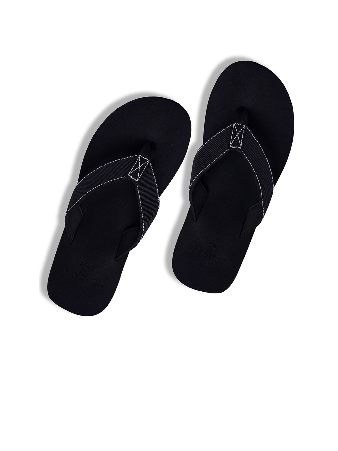 

NoStrain Women Thong Flip-Flops, Black