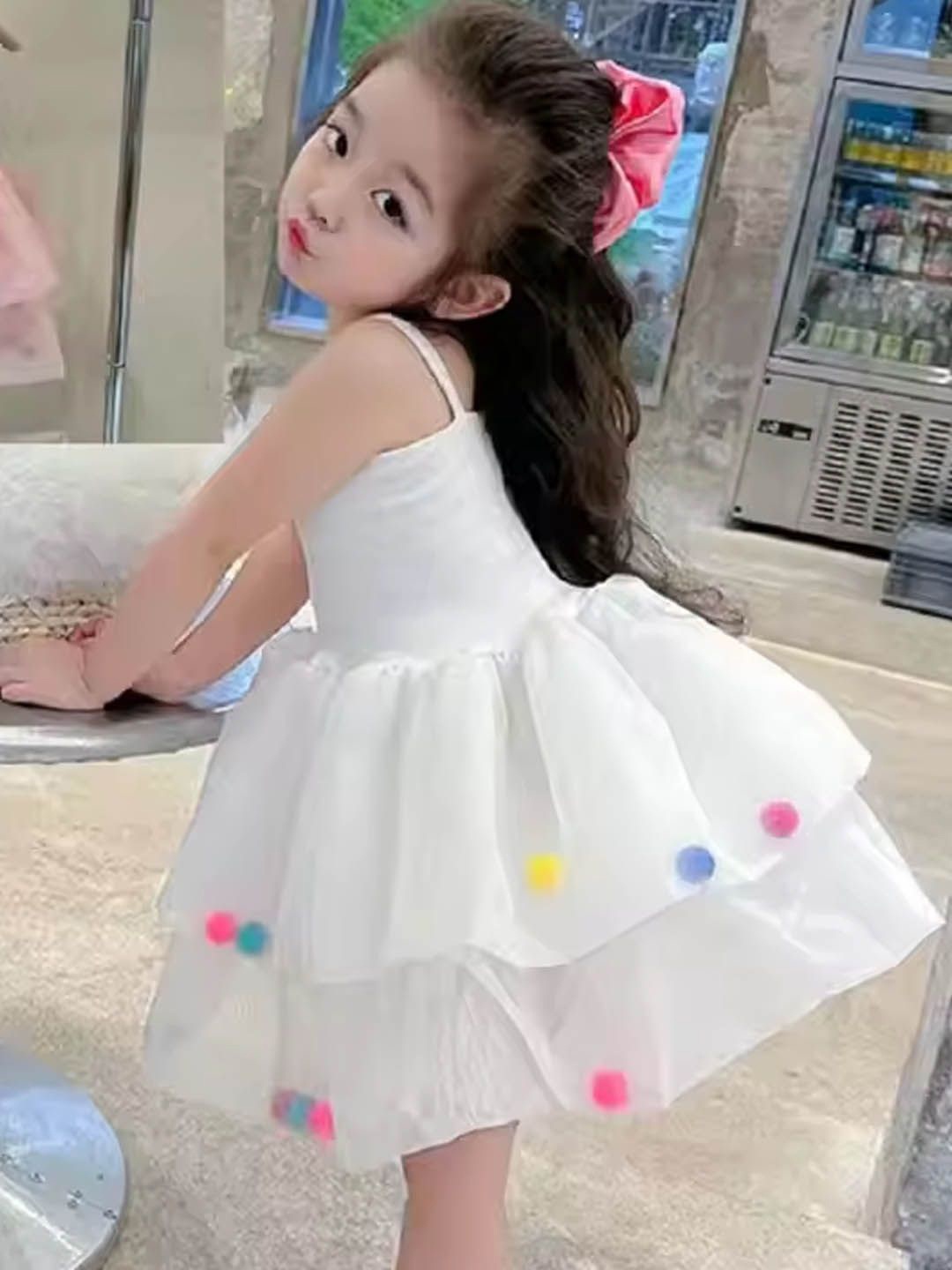 

Xsole Floral Print Fit & Flare Dress, White