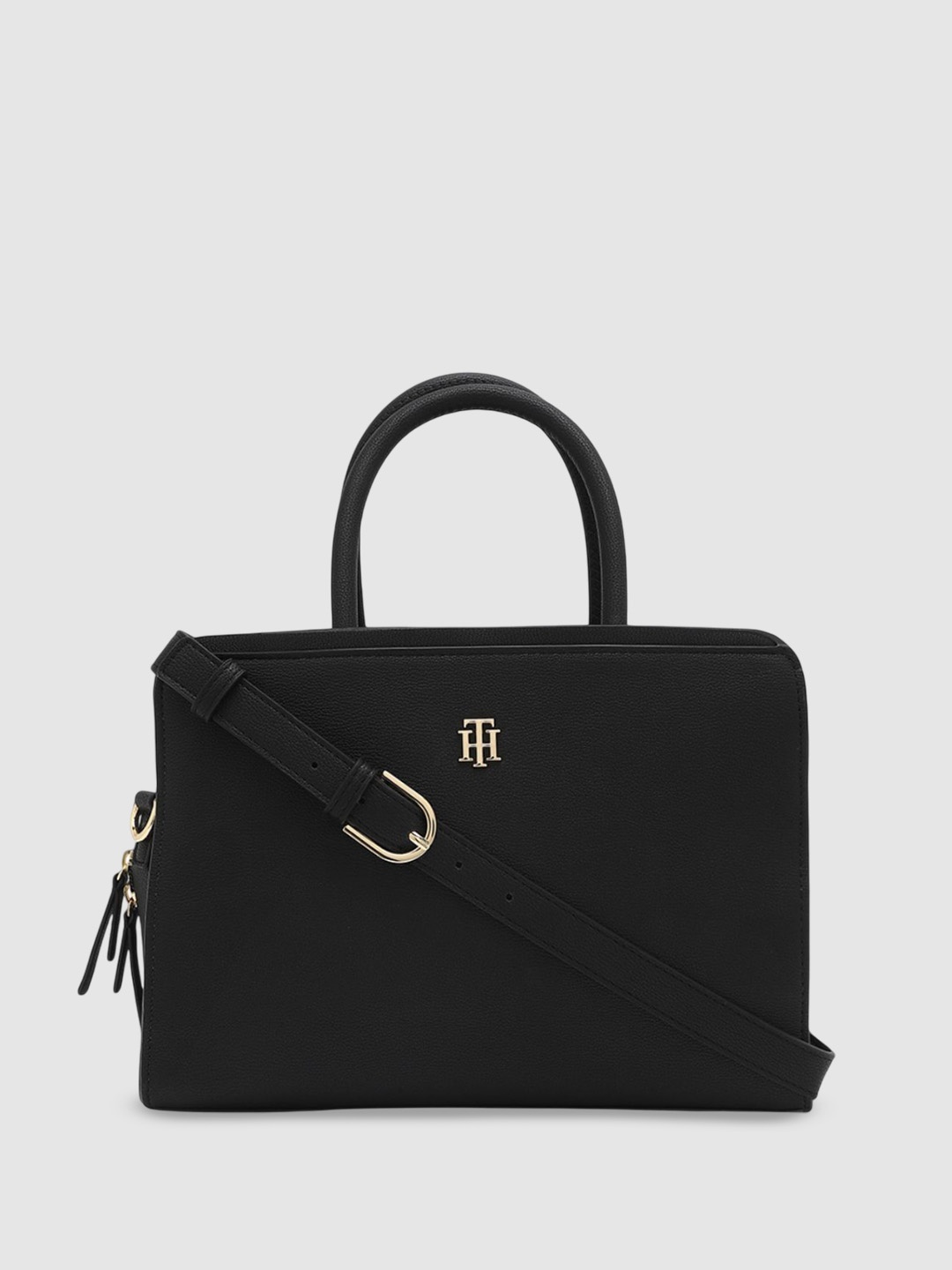 

Tommy Hilfiger PU Structured Handheld Bag, Black
