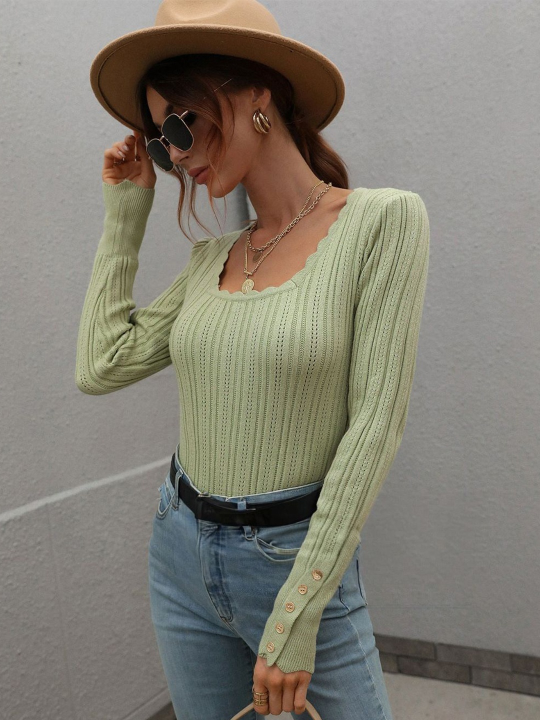 

Oh Rare Striped Top, Green