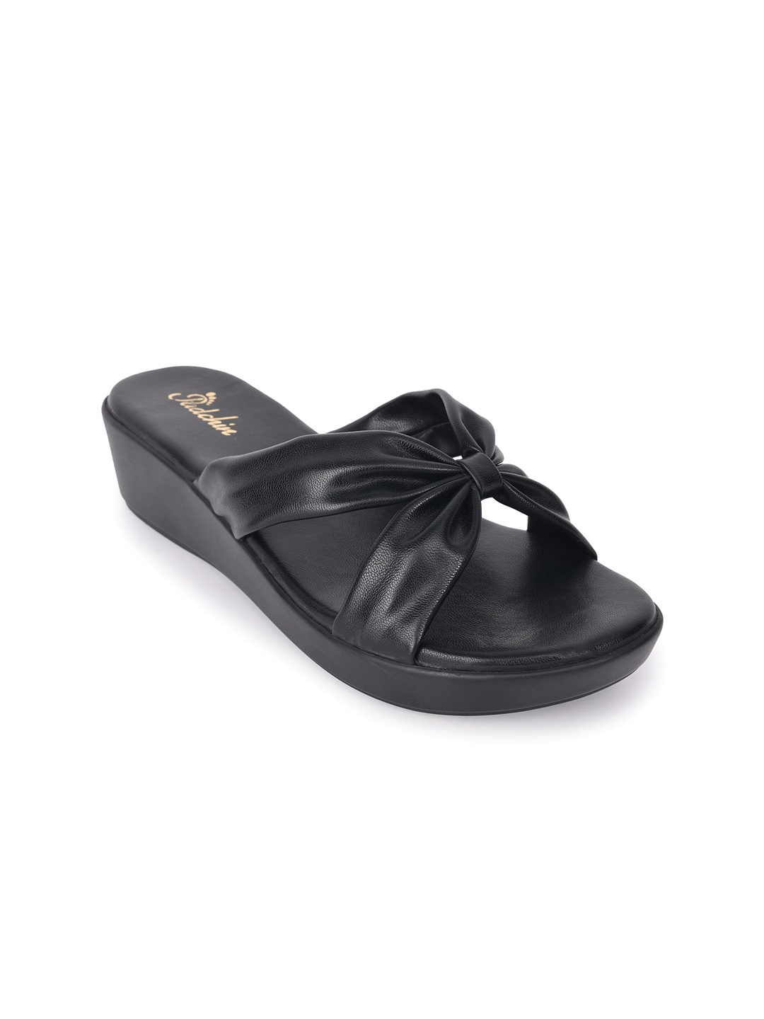 

Padchin Women PU Wedge Sandals, Black