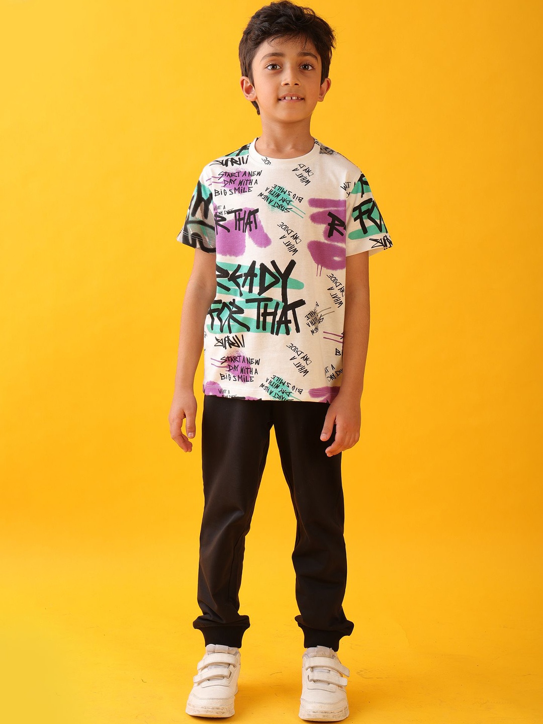

Anthrilo Boys Ready For That Summer Jogger Set, White