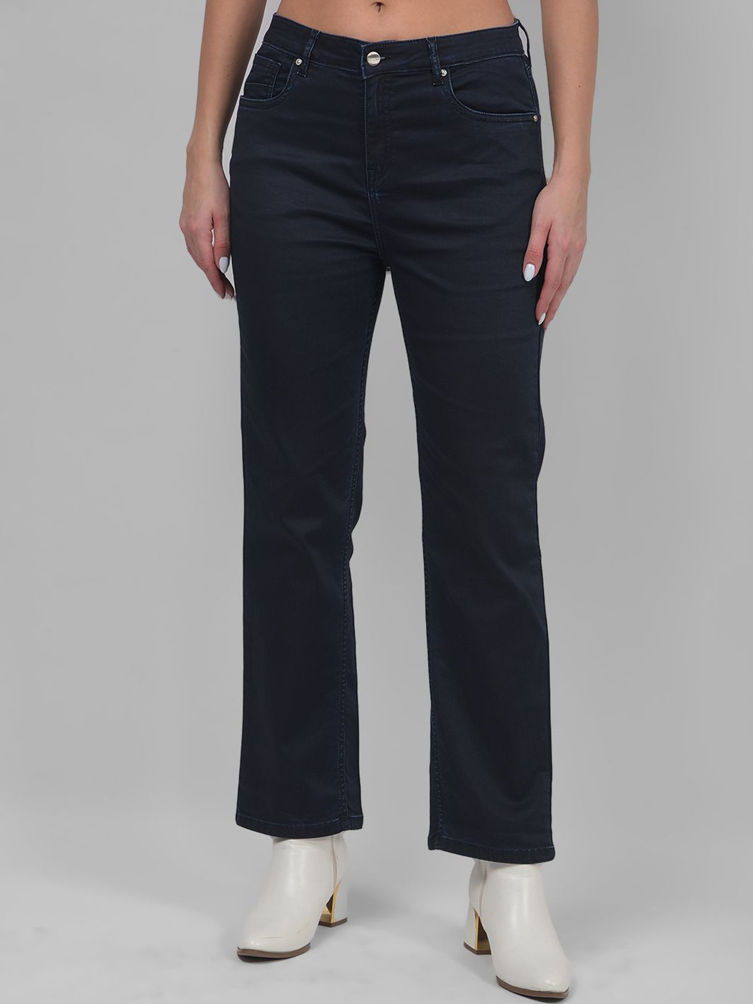 

Numero Uno Women Straight Fit High-Rise Stretchable Jeans, Blue