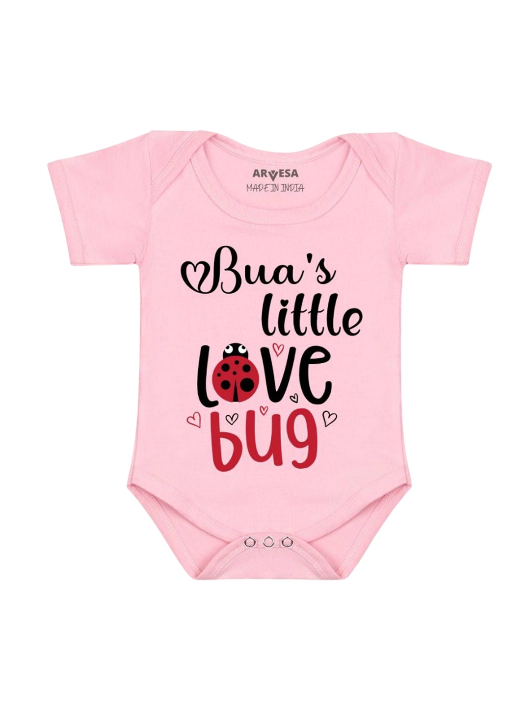 

Arvesa Bua Little Love Bug Printed Romper, Pink