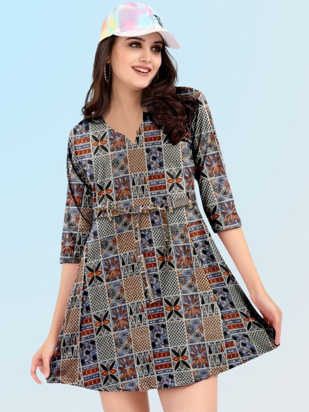 

Harashree Printed Tunic, Red