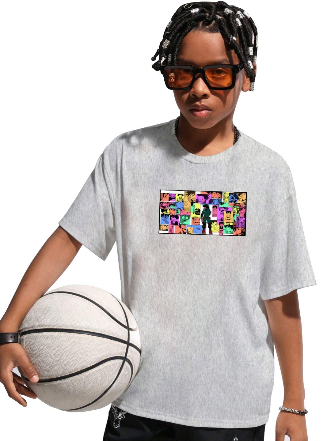 

MODARUE Boys Printed T-shirt, Grey