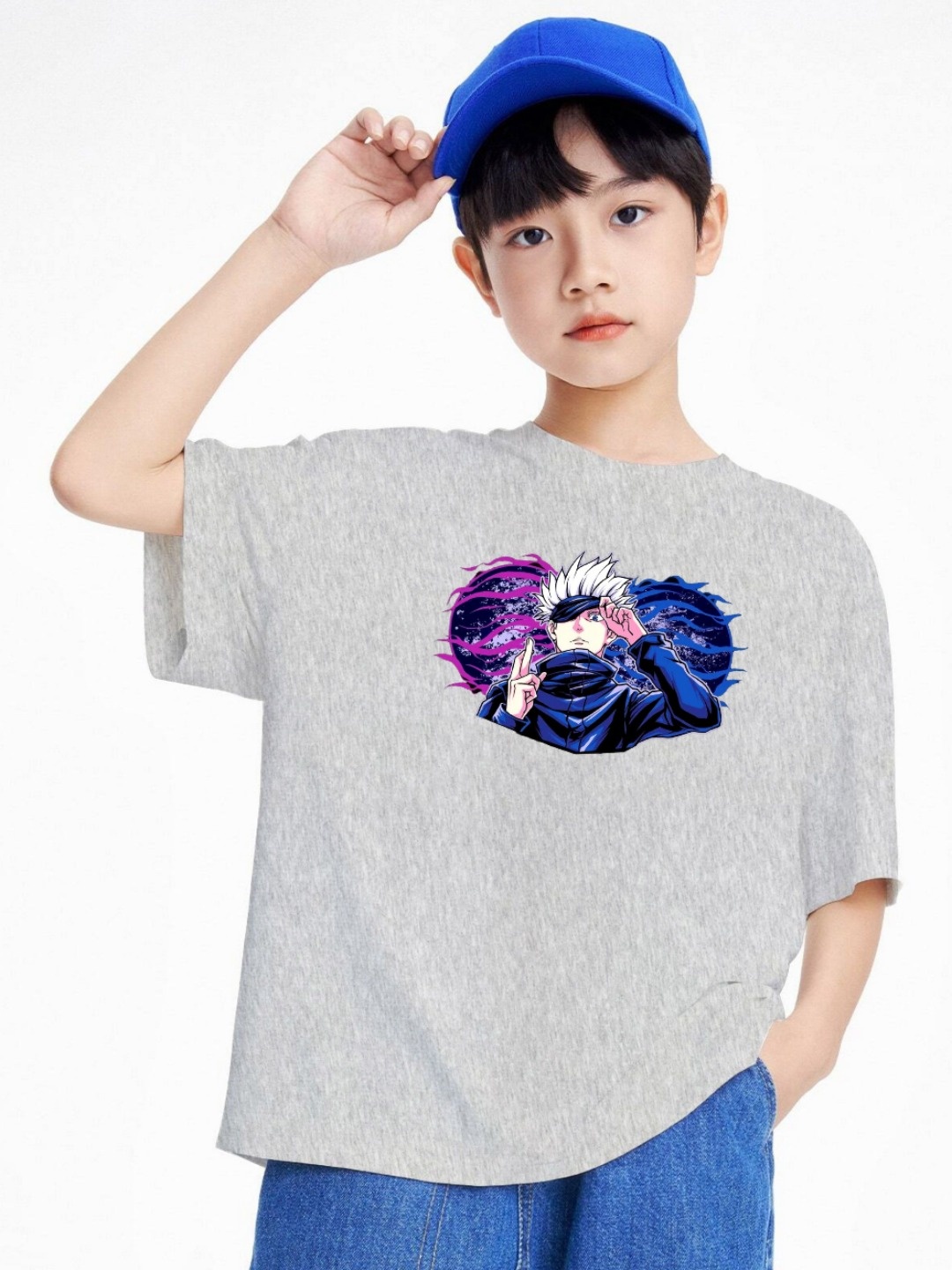 

BAESD Boys Printed T-shirt, Grey