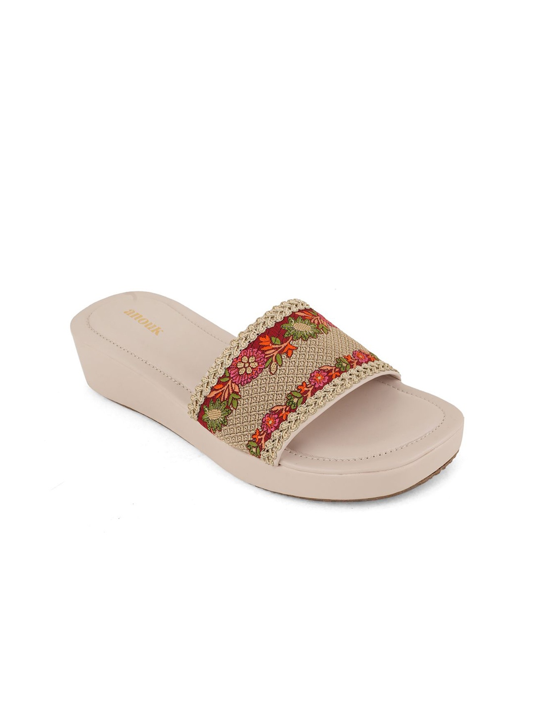 

Anouk Women Woven Design Platform Heels Sandals, Cream