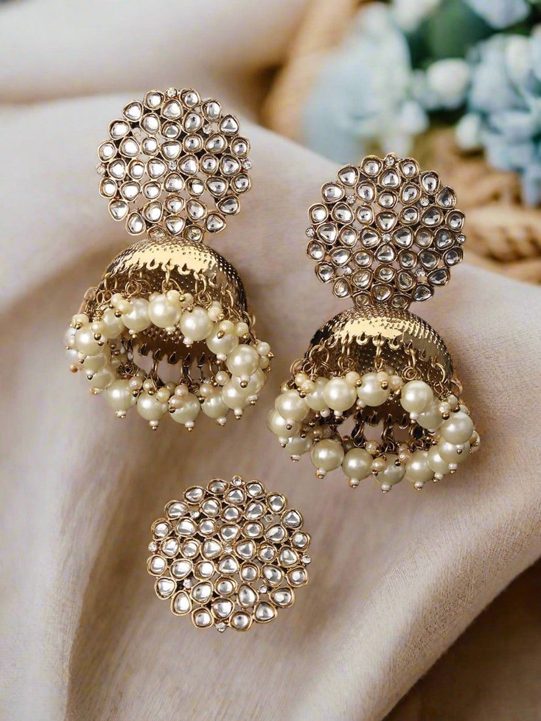 

Anouk Gold-Plated Artificial Stones Studded And Pearls Beaded Antique Jewellery Set