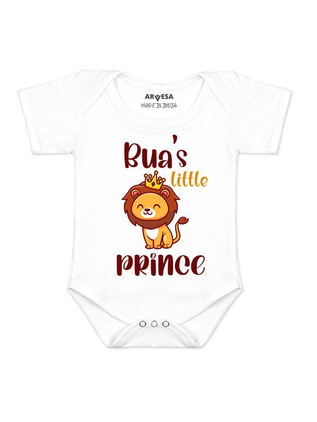 

Arvesa Kids Bua Little Prince Printed Romper, White