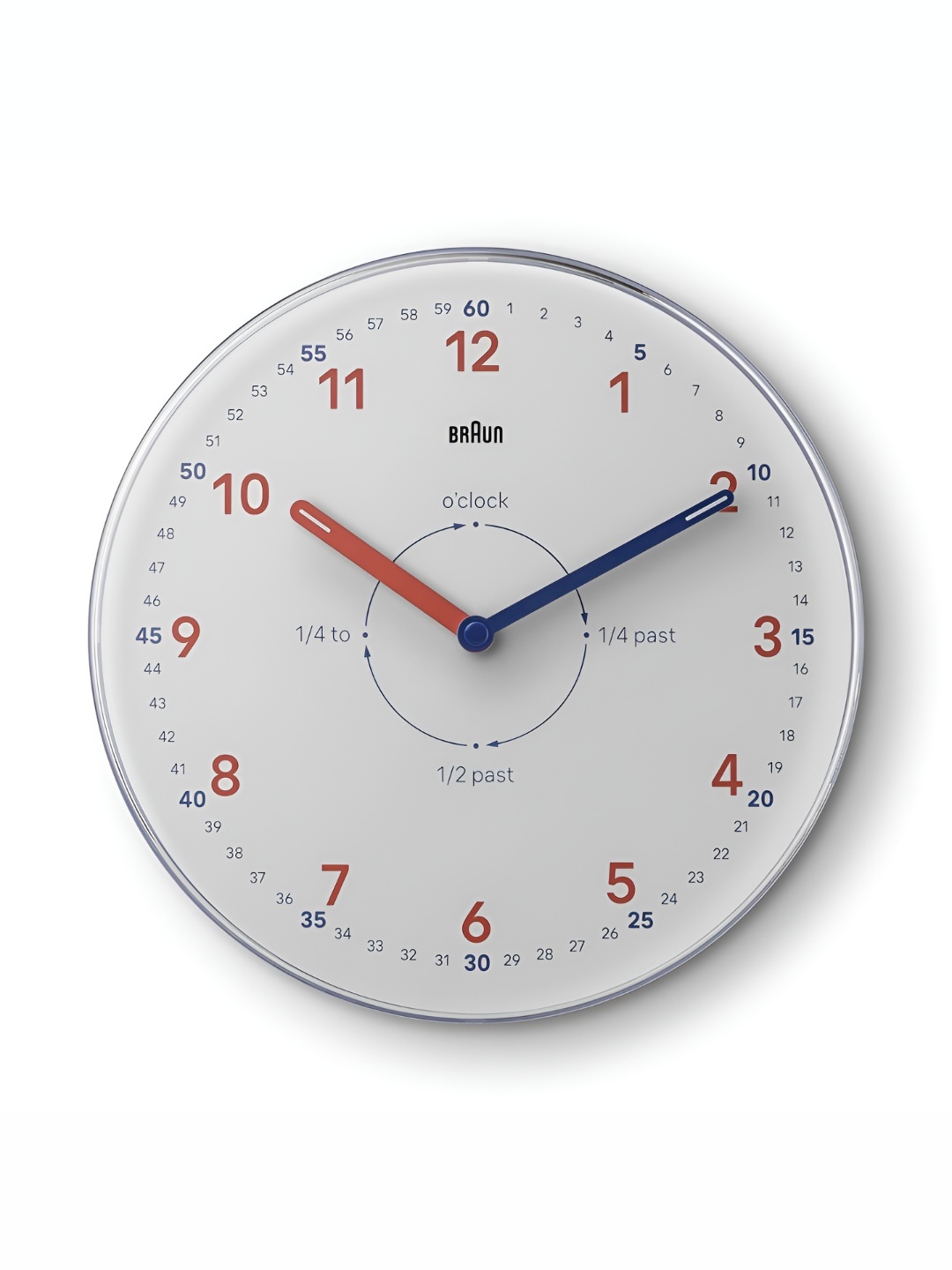 

Braun Time Teacher White & Red Textured Traditional Alarm Clock