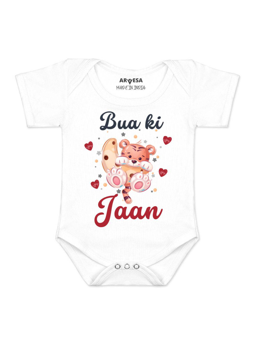 

Arvesa Kids Bua Ki Jaan Printed Romper, White