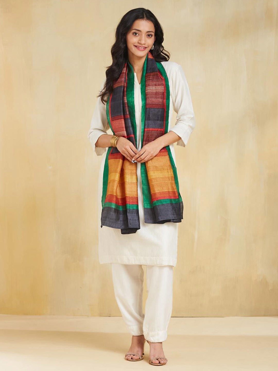 

Fabindia Women Stoles, Blue