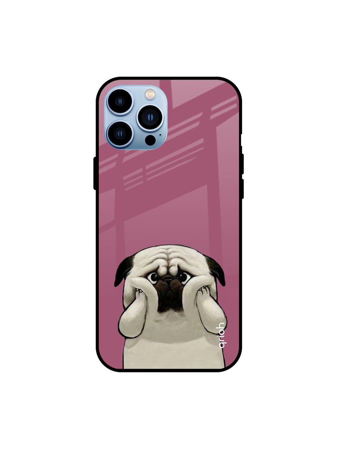 

QRIOH Quirky Printed iPhone 13 Pro Back Case Mobile Accessories, Pink