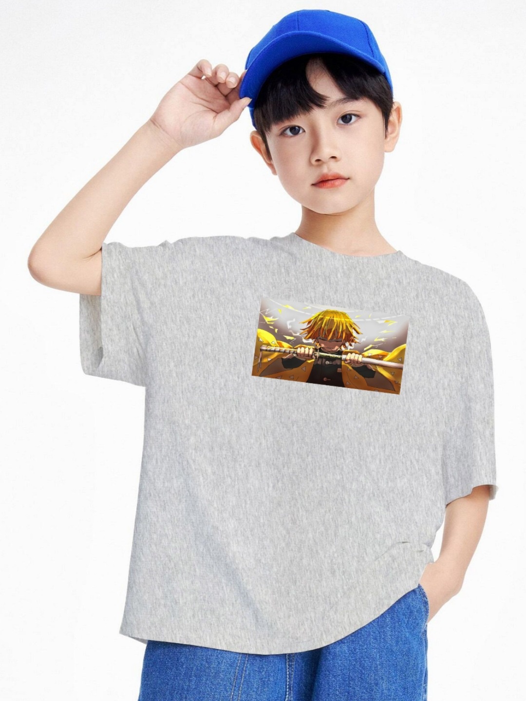 

BAESD Boys Printed T-shirt, Grey