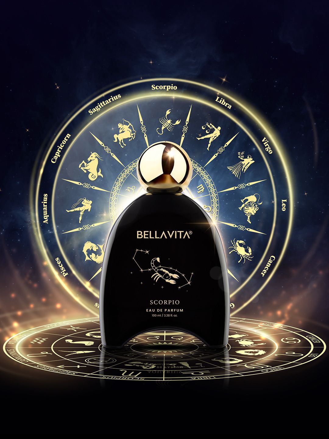 

Bella Vita Organic Scorpio Long Lasting Eau De Parfum - 100ml, Black
