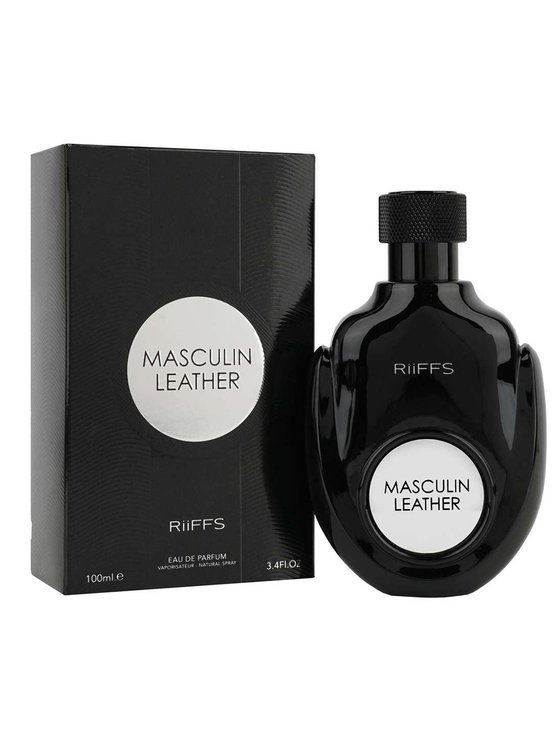

RIIFFS Parfums Men Masculin Leather Eau De Parfum - 100 ml, Black