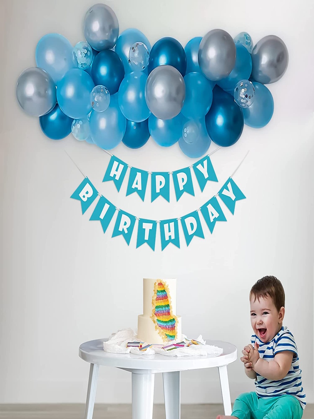 

Special You Blue & Grey 63 Pieces Balloons Decoration Items