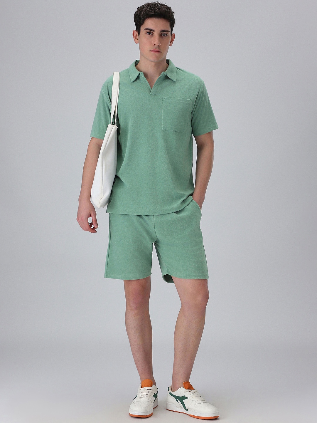 

Banana Club Knitted T-Shirt & Shorts Co-Ords, Green