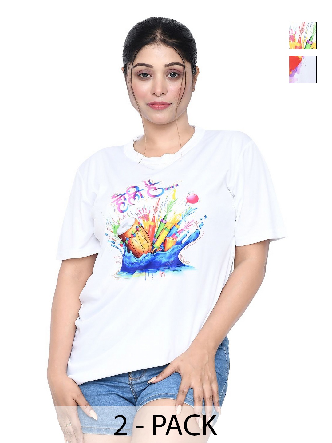 

RAPL Women 2 Printed T-shirt, White