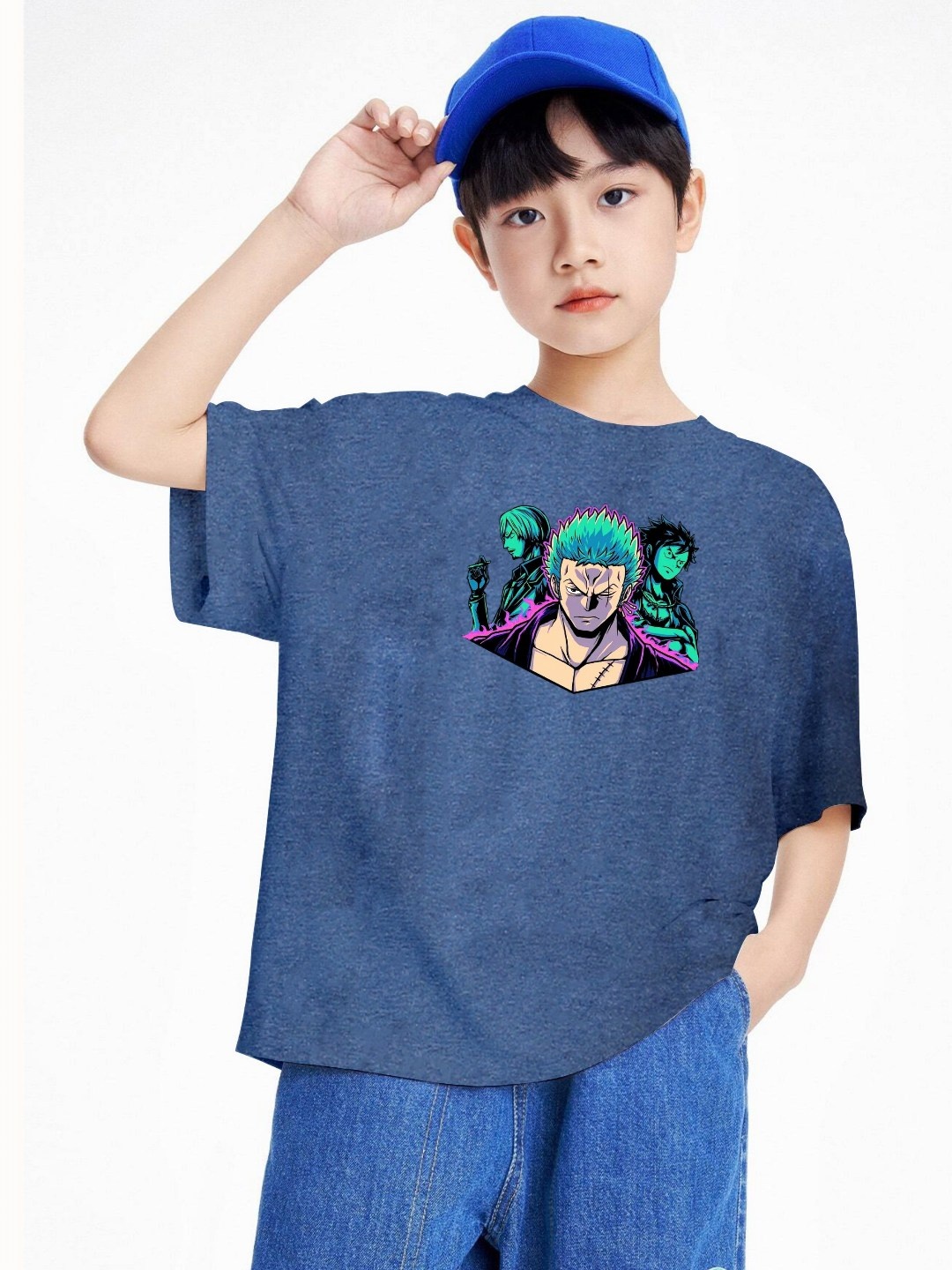 

BAESD Boys Printed T-shirt, Blue