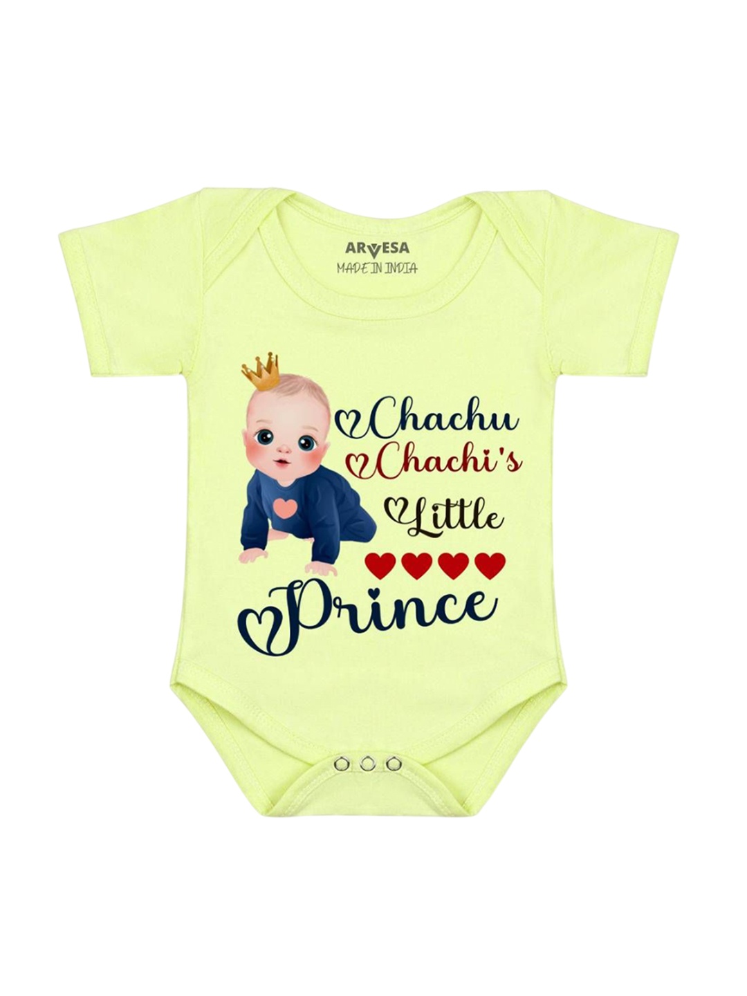 

Arvesa Kids Chachu Chachi'S Little Prince Printed Romper, Yellow
