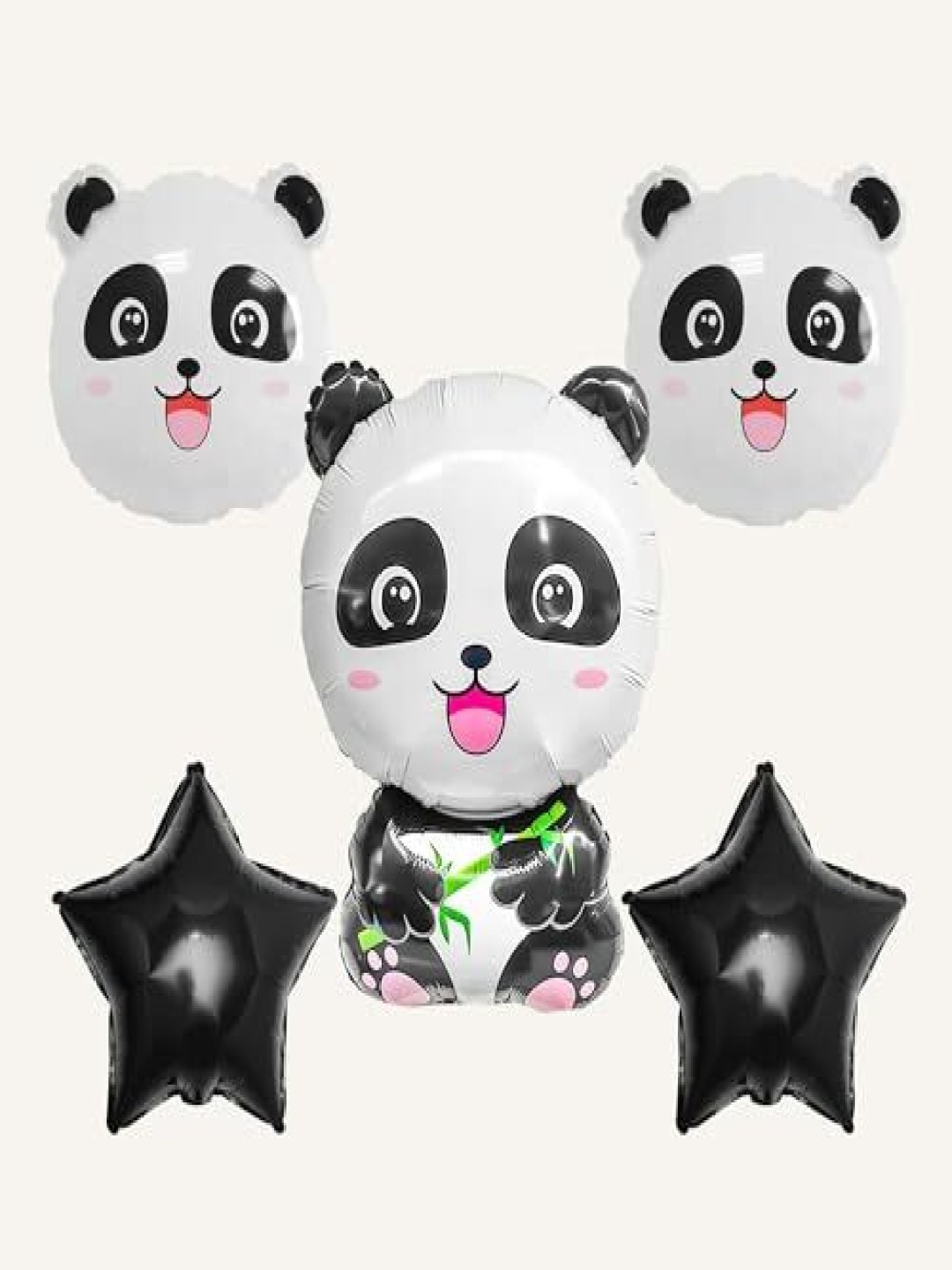 

Special You White & Black Patterned 5 Pcs Panda theme Festive Decor foil balloon