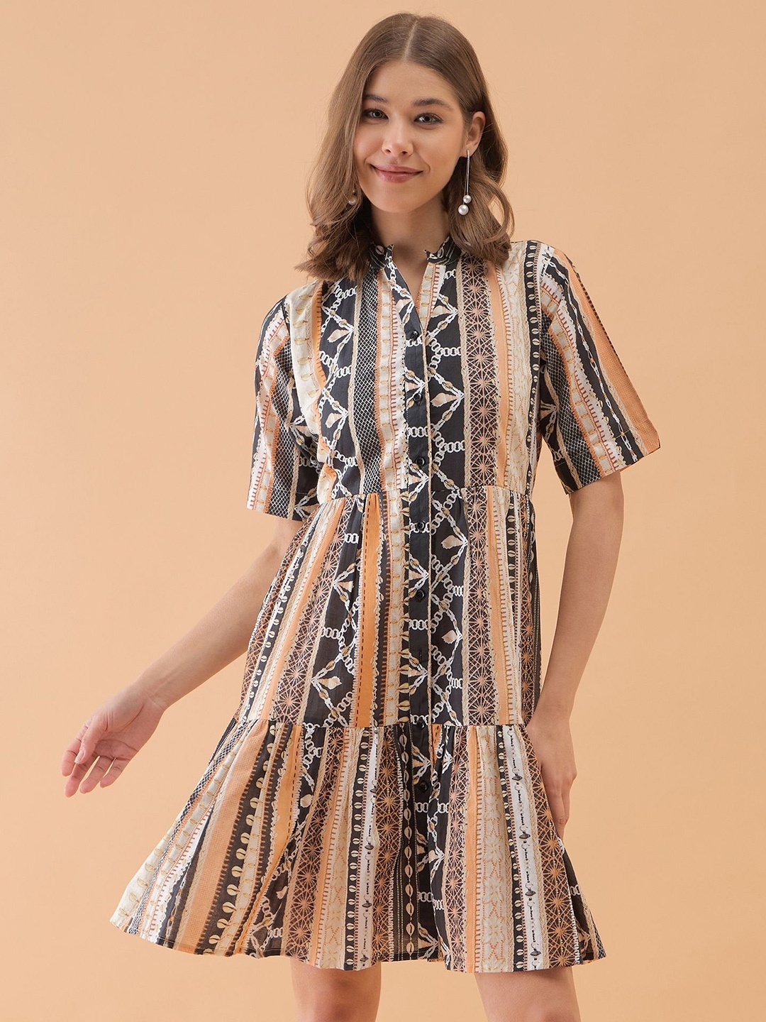 

CORSICA Print A-Line Dress, Multi