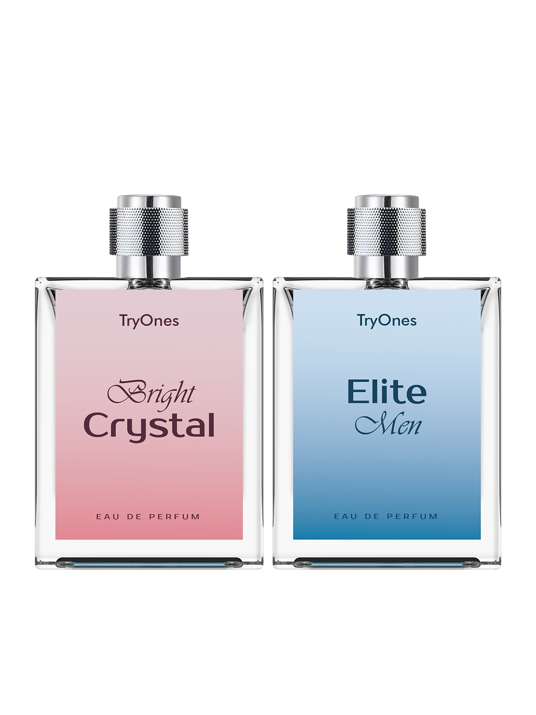 

TRYONES Set Of 2 Bright Crystal & Elite Men Long Lasting Eau De Parfum- 50 ml Each, Pink