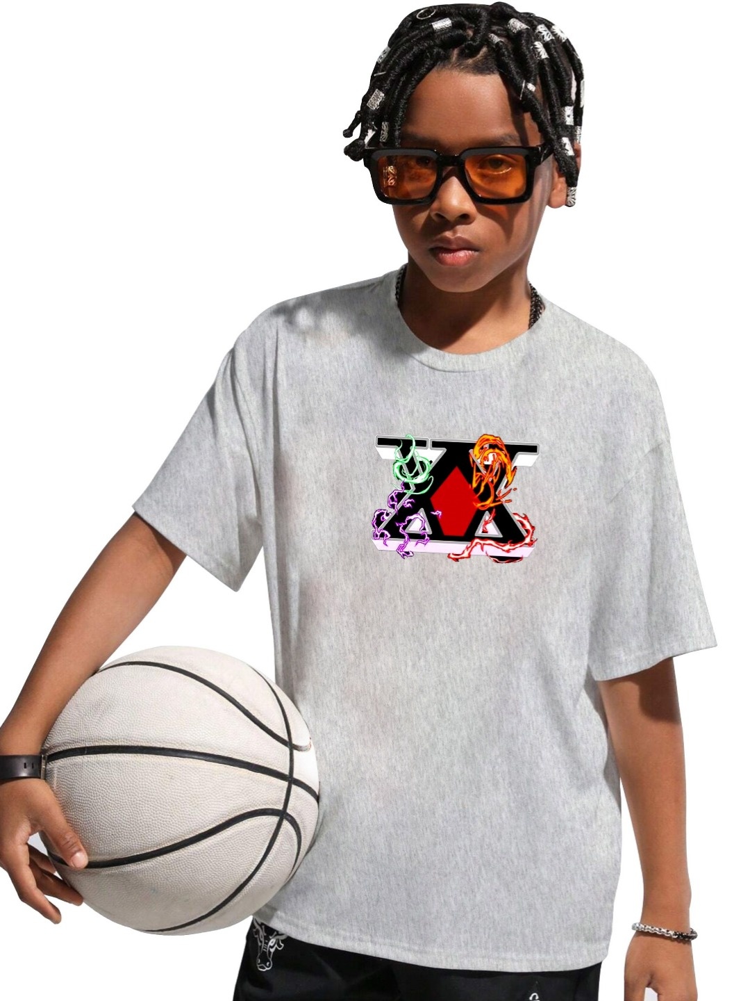 

MODARUE Boys Printed T-shirt, Grey