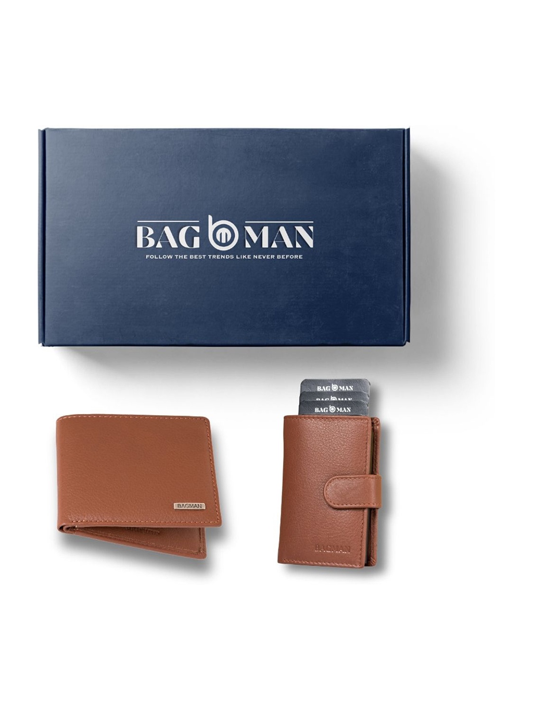

BAGMAN Unisex Accessory Gift Set of, Brown