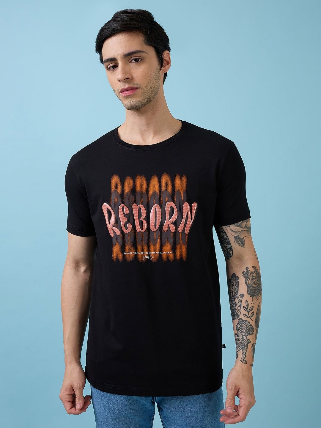 

Status Quo Men Typography Printed Round Neck Regular Fit T-shirt, Black
