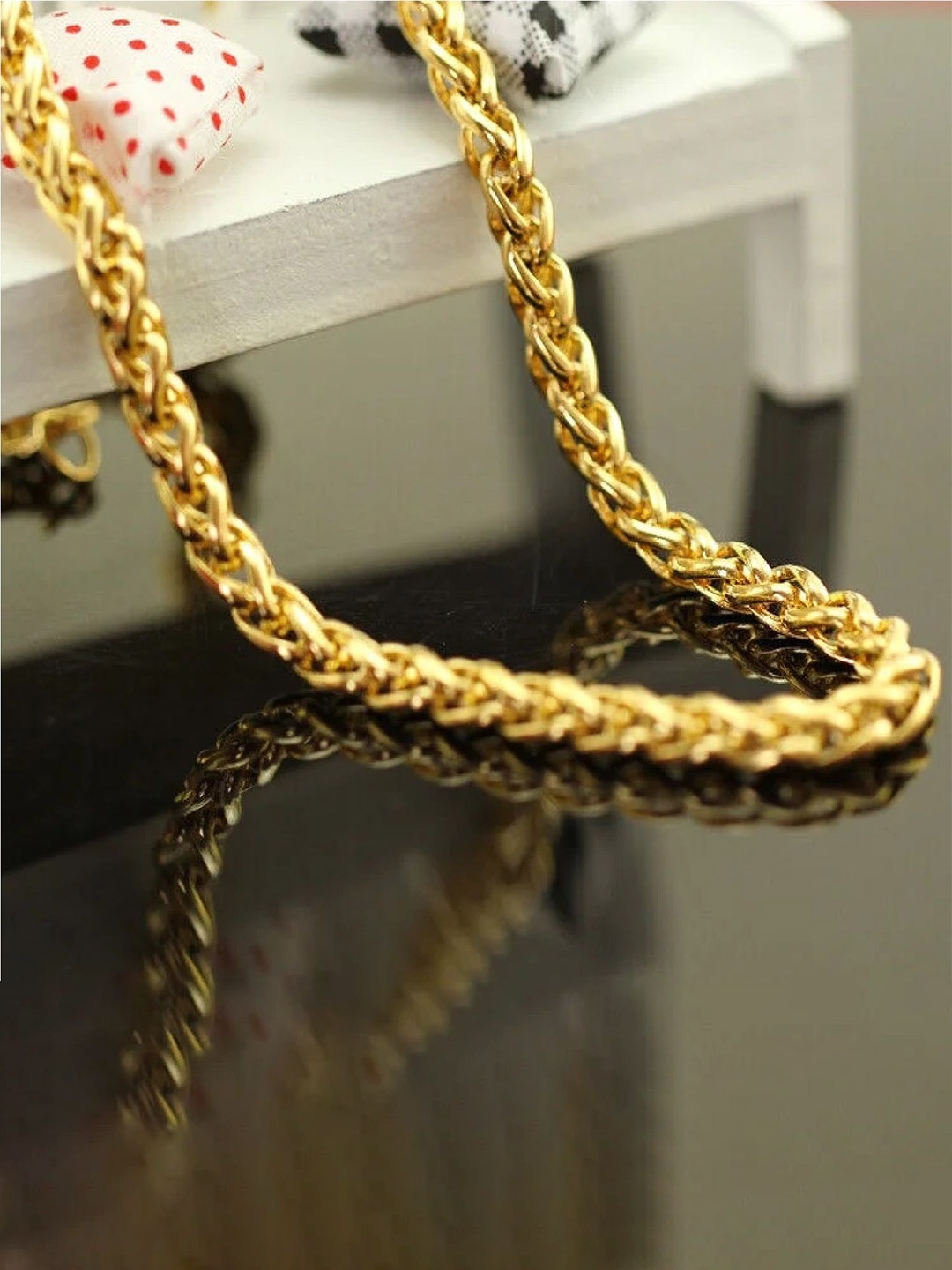 

Crazy Fashion Unisex Stainless Steel Gold-Plated Chain