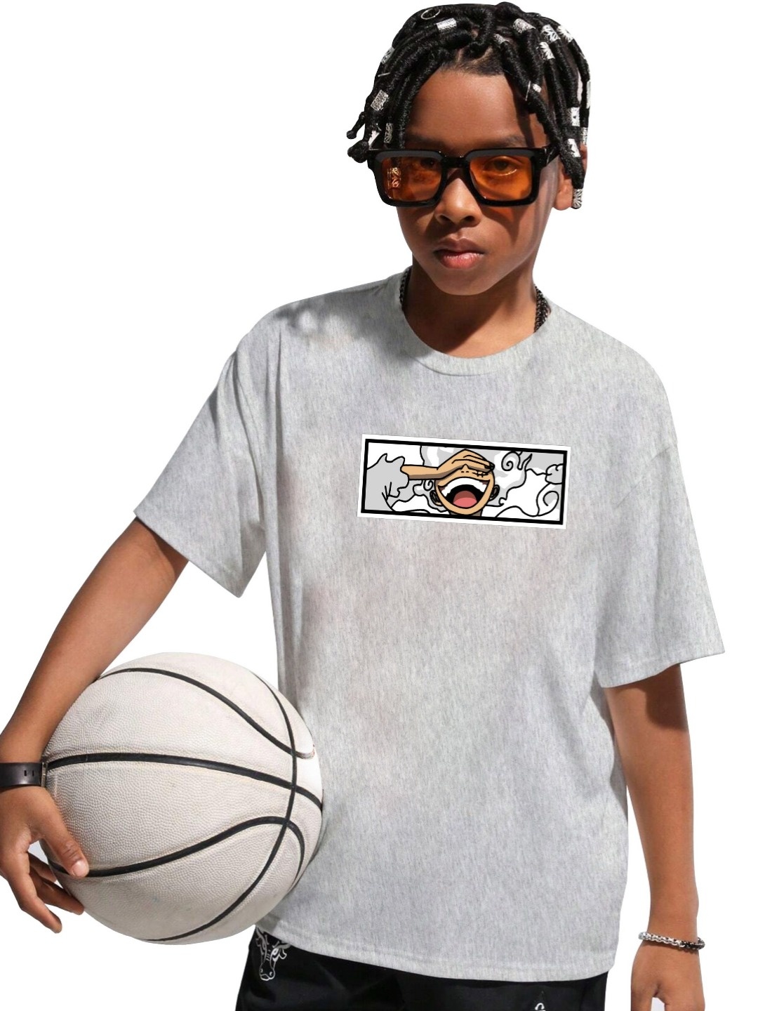 

MODARUE Boys Printed T-shirt, Grey