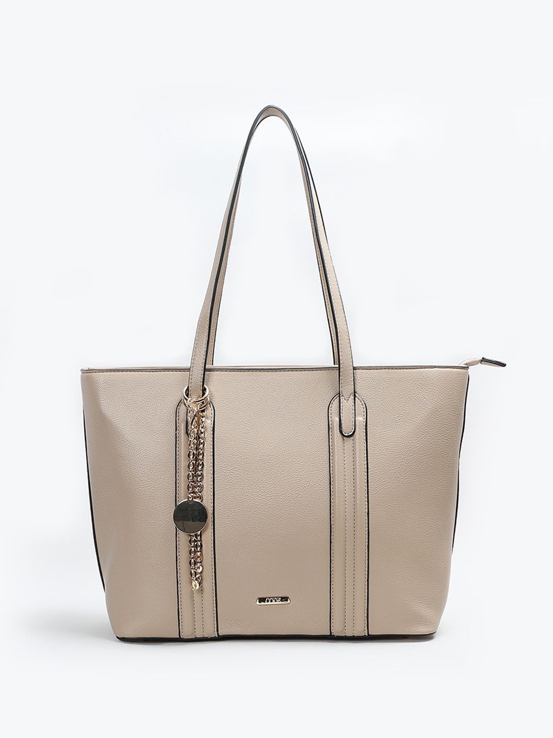 

CODE by Lifestyle PU Oversized Shopper Shoulder Bag, Beige