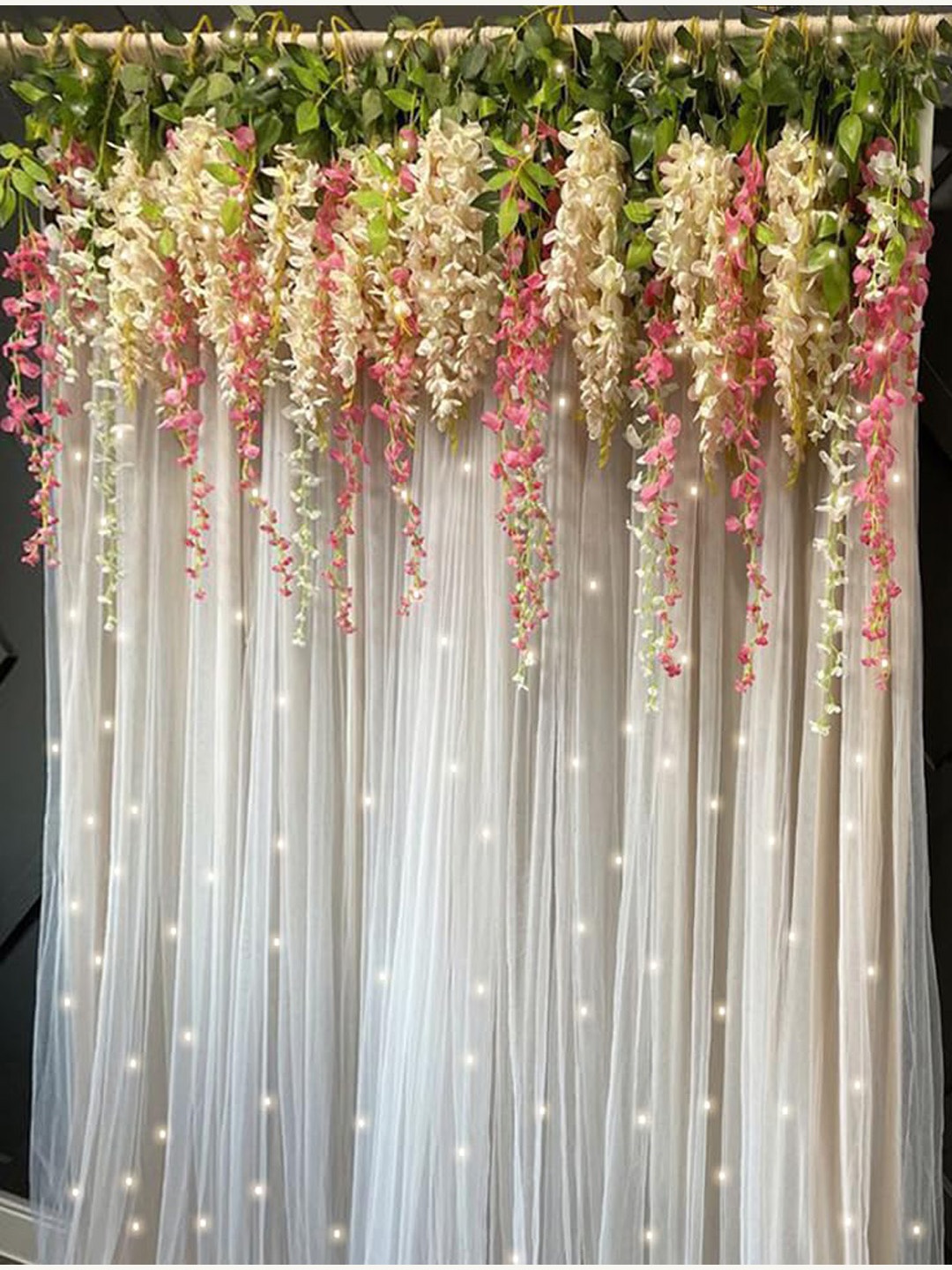 

Special You Gold-Toned 12 Pieces White & Pink Backdrop Decor