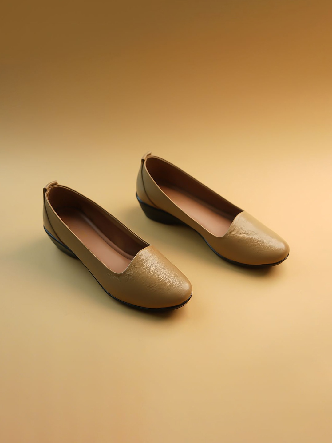 

Ozuri Leather Party Wedge Pumps, Beige
