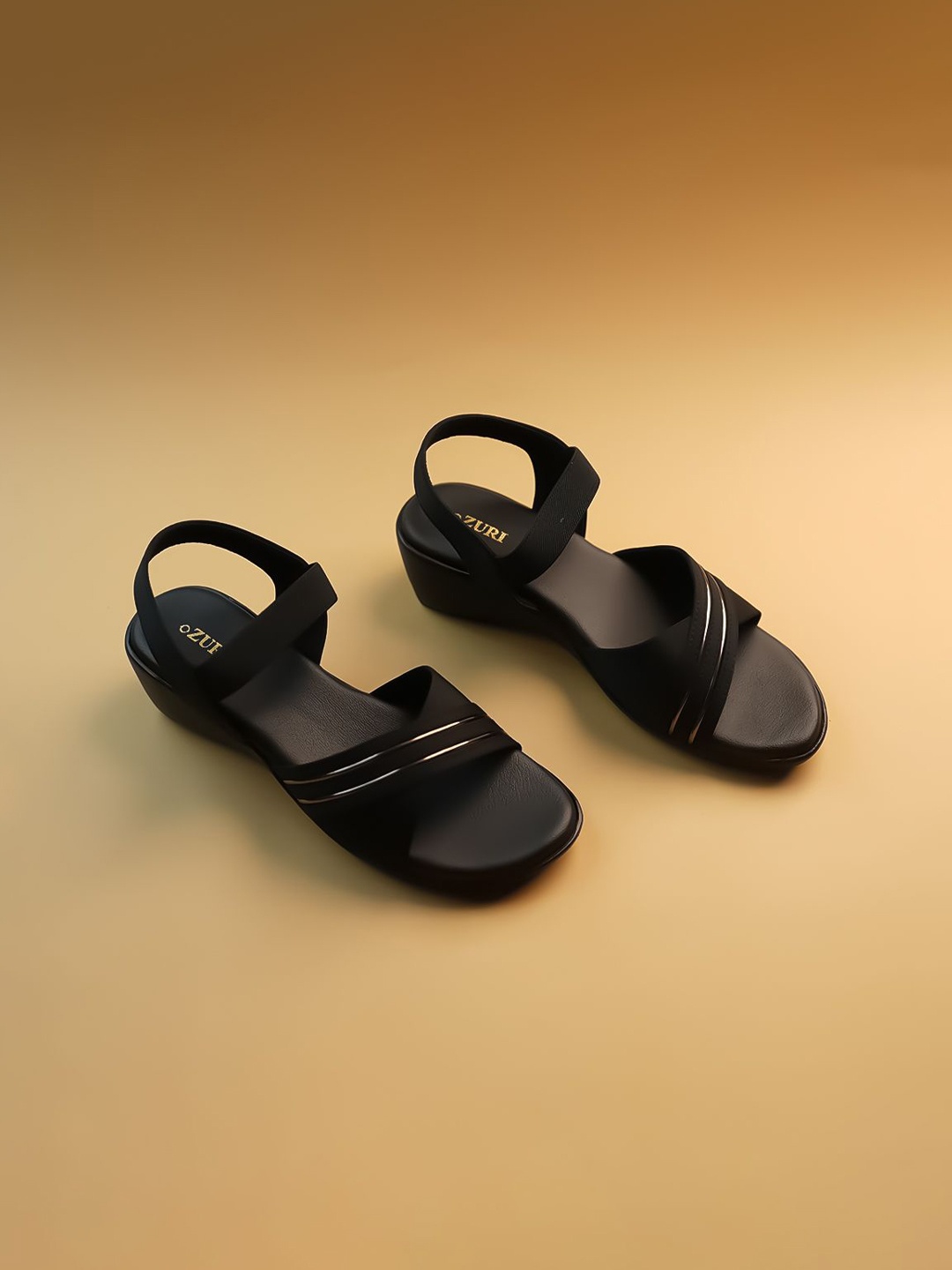 

Ozuri Party Wedge Sandals, Black
