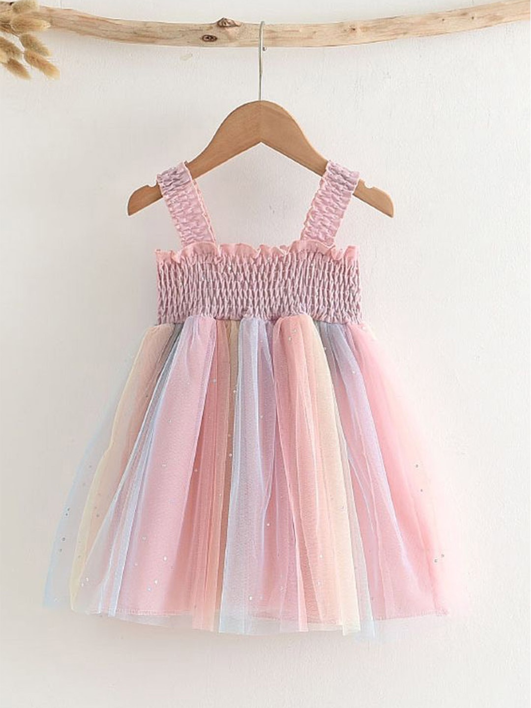

LULU & SKY Fit & Flare Midi Dress, Pink