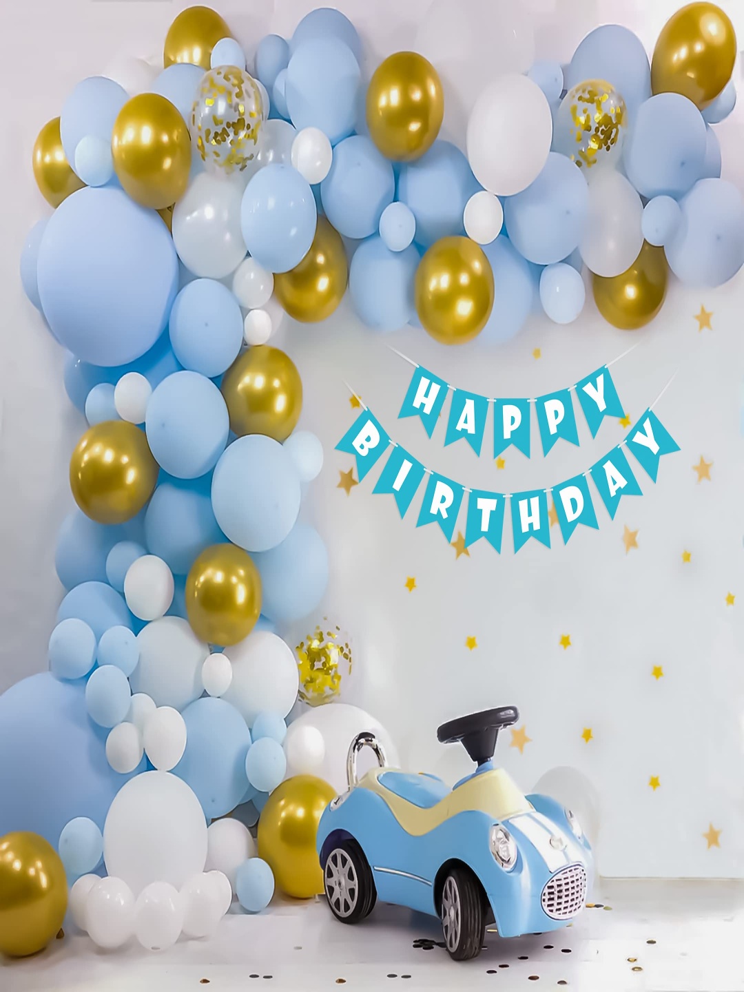 

Special You 61-Pcs Blue & White Birthday Party Decorations