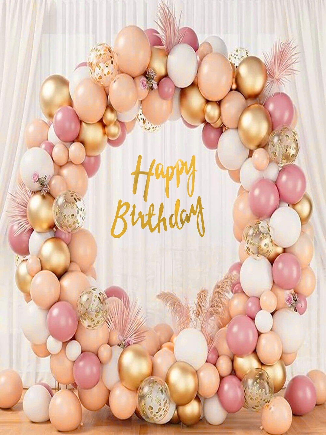

Special You 57 Pcs Pink & White Birthday Decorations