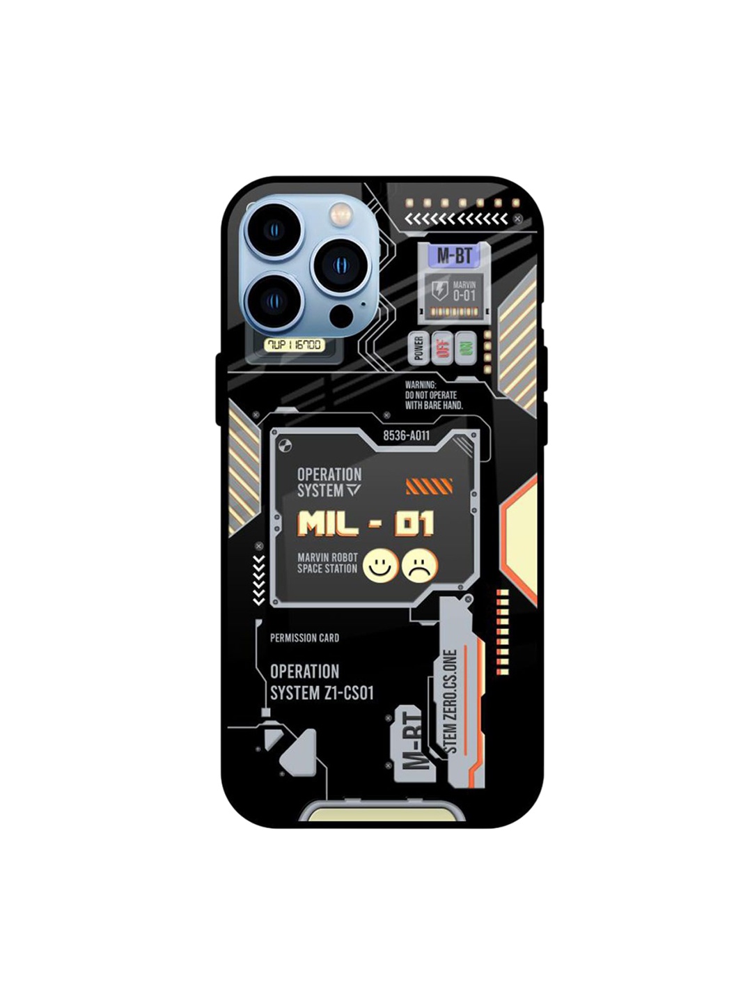 

QRIOH Typography Printed iPhone 13 Pro Back Case Mobile Accessories, Black