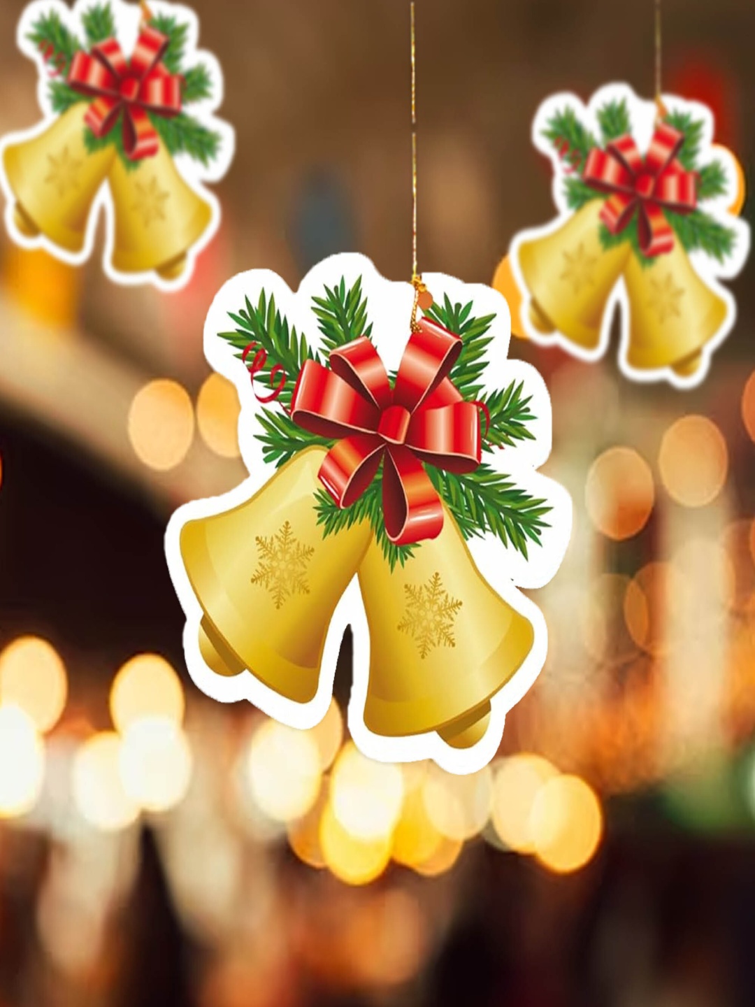 

Special You 20-Pcs Yellow & Red Christmas Bell Hanging, Gold