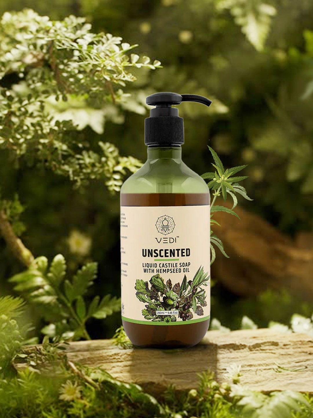 

Vedi Herbals Lavender Liquid Castile Soap With Hemp Seed Oil - 280 ml, Green