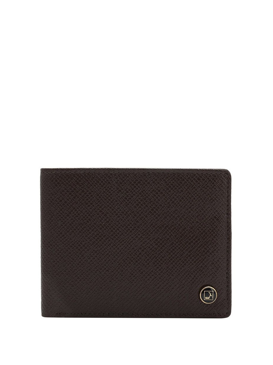 

Da Milano Men Textured Leather Three Fold Wallet, Brown