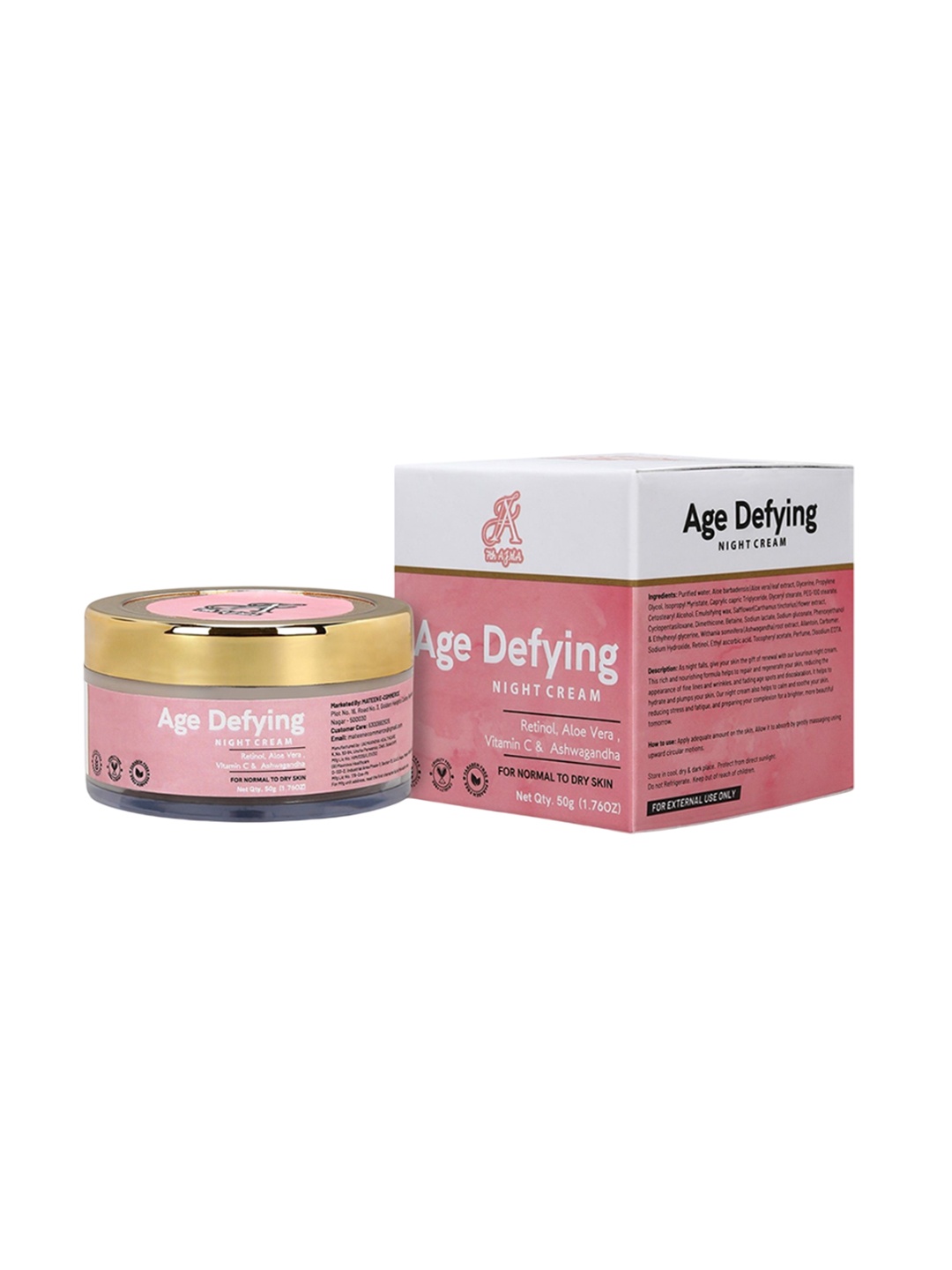 

7THAJMA Age Defying Night Cream With Vitamin C - 50 g, Pink