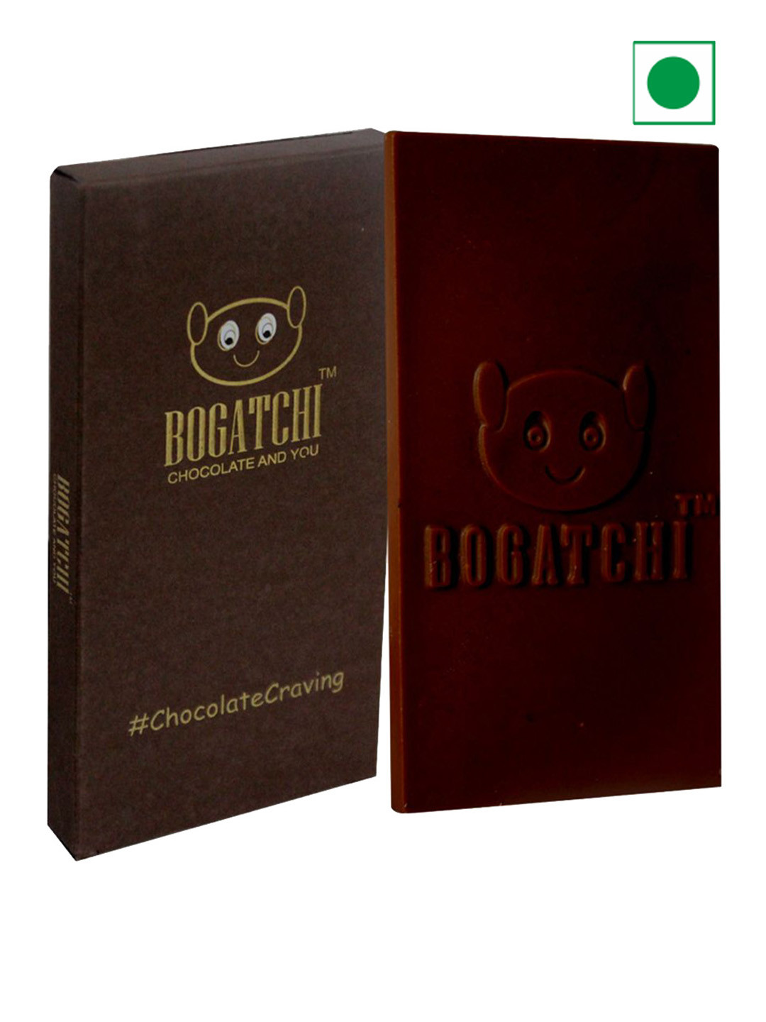 

BOGATCHI 99% Dark Chocolate Pure 60g, Coffee brown